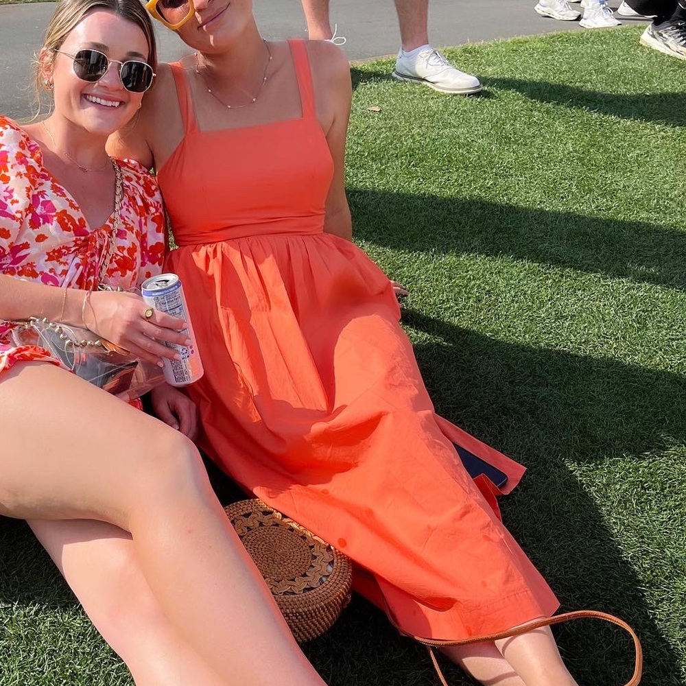 a new day Orange Midi Dress